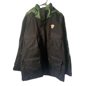 FISHSTAR Black + Green Men's Hooded Heavy Waterproof Ice Fishing Coat NWT 2XL